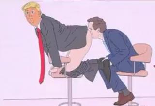 Piers Morgan’s tongue wedged so firmly up Trump’s arse he can taste Big Macs and covfefe